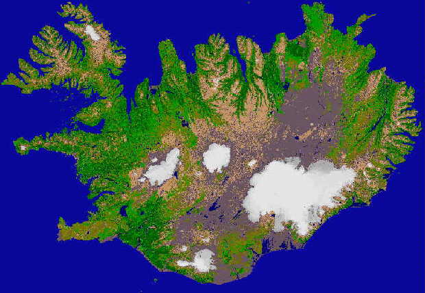 Iceland-Satellite image - 13875 Bytes